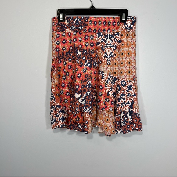 Cabi Skirt Womens Small Pink Floral Isabel Patchwork Ruffled Tiered Boho A-Line - Picture 2 of 9